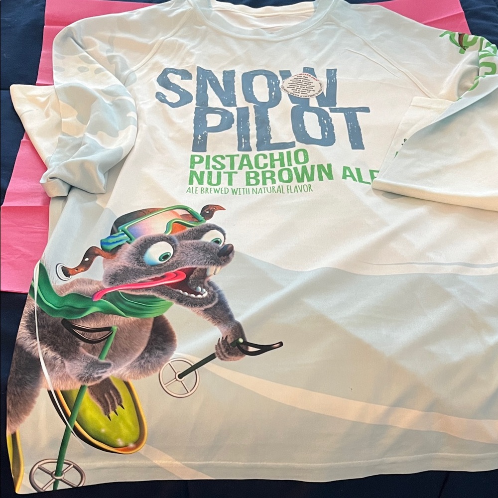 Snow Pilot Brown Ale  Shirt - White